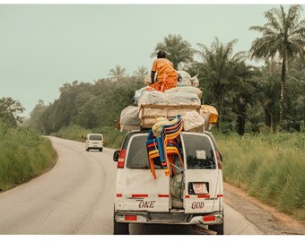 Journey's Load - Overland Travel in Africa - Cultural Photography Print - Wall Art Deco poster