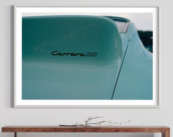 Porsche Carrera RS Tail - Teal Blue Green - Automotive Photography Print Modern Photo Print