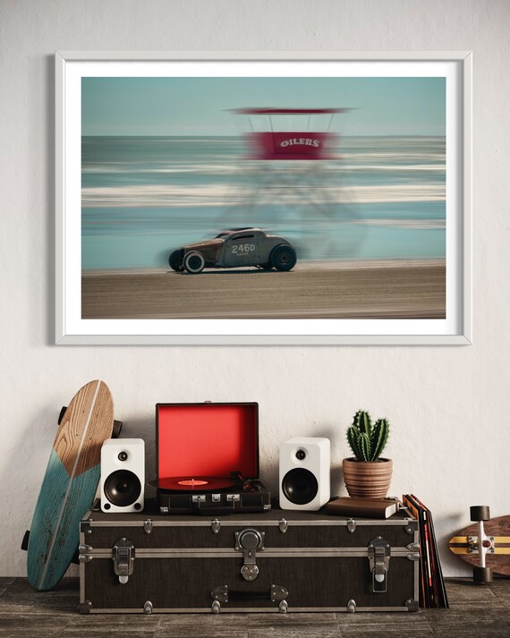 Fine Art Print - Vintage Hotrod Beach Racing, The Race of Gentlemen, Wildwood Beach Photo Print, Classic Car Wall Art, Automotive Decor TROG