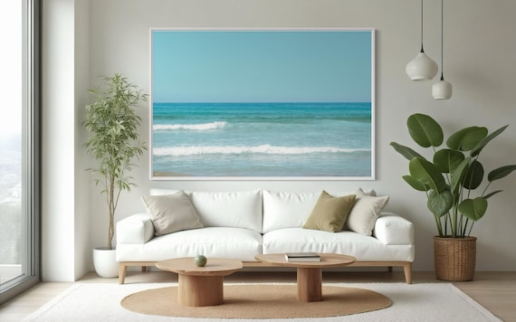 Fine Art Print - Ocean Horizon Coastal Wall Art Decor, Minimalist Beach Photography, Coastal Chic, Coastal Boho Decor, Minimalist Gift Ideas