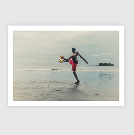 Fine Art Print - Beach Soccer, Brazil Football, West Africa, Saatchi World Photography Day - Bedroom Wall art, Home Decor, Gift, Fifa