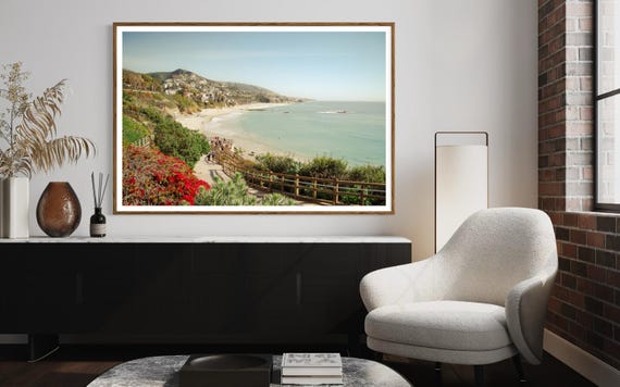 Fine Art Print - Laguna Beach Boardwalk Wall Art, Orange County, California, SoCal Coastal Decor for home living room, office art gift