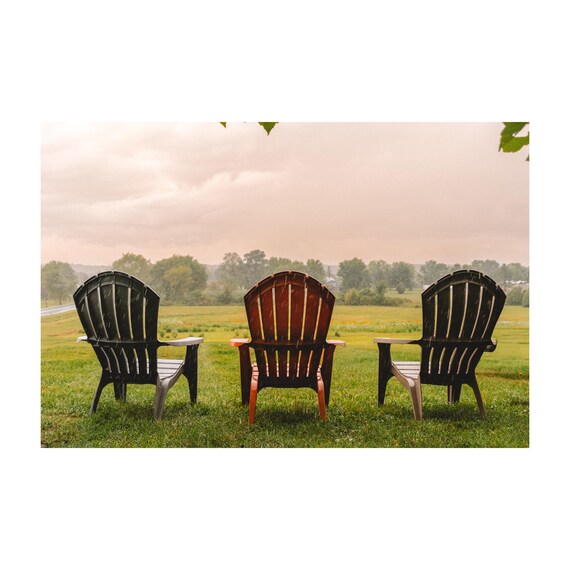Fine Art Print - Rustic Farmhouse Wall Art Adirondack Chairs, Barn Decor, Country Side Wall Art, Farm Wall Art, Nature Wall Decor, Rustic