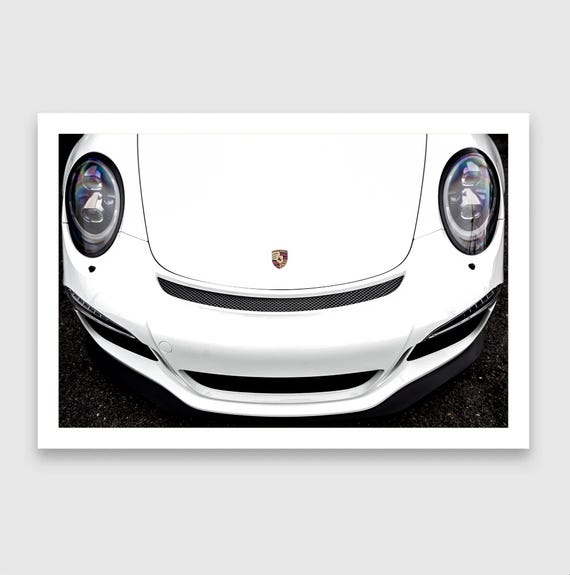Fine Art Print - White Porsche 911 (992) Wall Art, White, Car Decor, Porsche Gift | 911 Turbo, Collector Gift, Office, man Cave, Garage