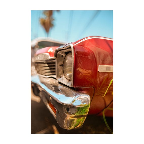 Fine Art Print - 1960s Chevy Nova Wall Art: Red Classic Car Photography