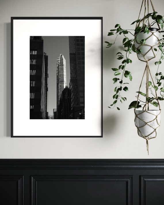 Fine ART print -  Modern NY Architectural New Wall Art - Black White New York City Skyscraper Photo Poster -  Architecture Minimalist Decor