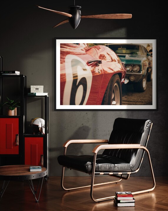 Vintage Racing Classic Cars Poster - Nostalgic Racecar & Muscle Car Print, Collector's Automotive Wall Art, Perfect for Garage Decor