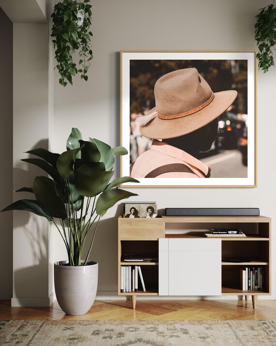 Fine Art Print -  Fedora and Cigar Street Portrait, Vintage Masculine Wall Decor, Extra Large Photography Print, Home Decor, Gift For him