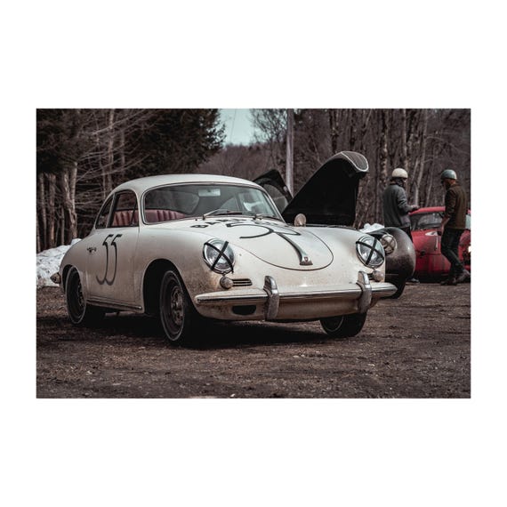 Fine Art print - Vintage Porsche 356 #55 in Pit Mode, Bardhal, Race Car print, Gift for him, Housewarming, home decor, man cave, Gil Stunner