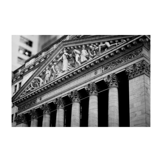 NYSE Fine Art Print: Wall Street Black and White Photography