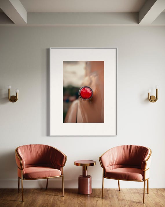 Fine Art Ford F100 Wall Art | 1950 Vintage American Truck Print | Classic Car Lover Gift | Salmon Pink Automotive Poster, gift idea for him