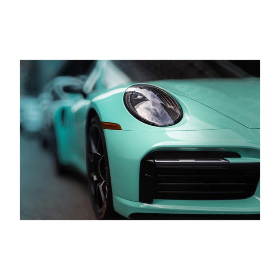 Mint Green Porsche 911 Turbo S Fine Art Print: Automotive Photography