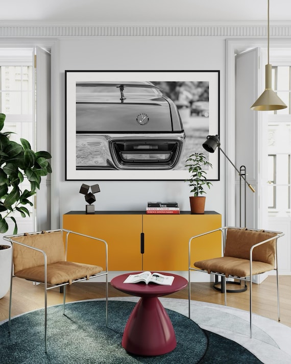 Fine Art Print - Monochrome 1972 Plymouth Road Runner Wall Art - Classic American Muscle Car Poster - Retro Car Decor, gifts for him, house
