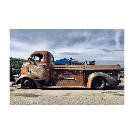 Fine Art Print - Vintage Truck Photograph, Rustic Americana Wall Art Print for garage, office, home decor, gift for him