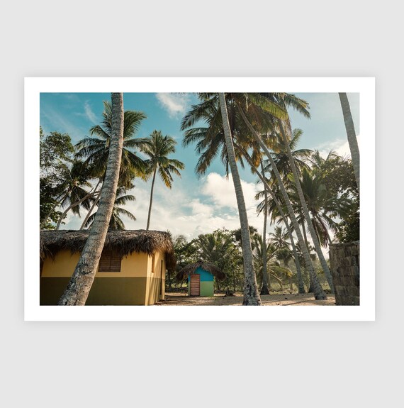 Fine Art Print - Tropical Island Wall Art, Coastal Decor, Beach House, Vacation Poster,  Rustic, Palm Trees, Summer