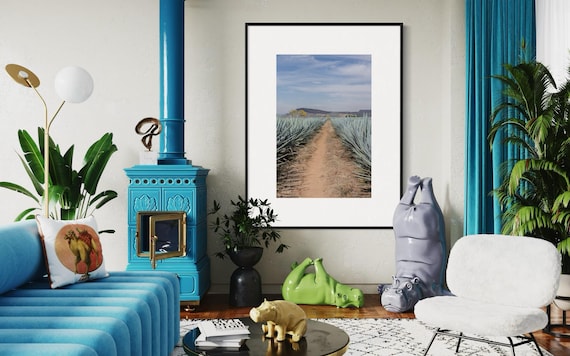 Fine Art Print - AGAVE HIGHWAY - Immersive Jalisco Mexican Nature Wall Art Print - Mexico Modern Decor Landscape Poster