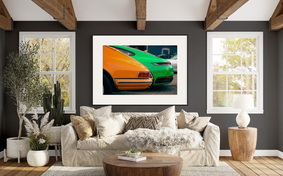 Fine Art Print - The Porsche 911 Rear Evolution Wall Art - Vintage Wall Decor - Car Poster, Personalized Art for Living Room Decor - Gift