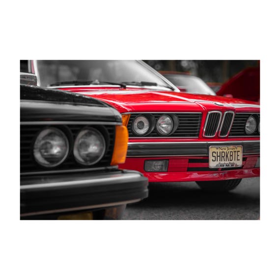 Classic BMW 6 Series Art Print: 80s Sharknose, E24 M635 CSi