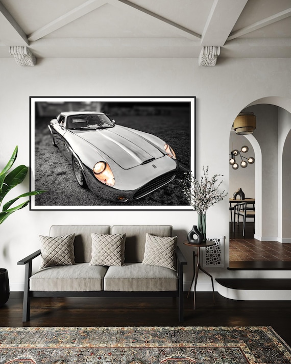 Fine Art Print - Monochrome Runge Veleno Wall Art, Black and White Vintage Car Photography, Man Cave Decor, gift for him, Car Guy Gift