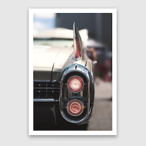 Fine Art print - 1960 Cadillac Tailfin, DeVille Series 62 Photo, Classic Car Wall Art, Jet Age Midcentury Office Decor, Car Guy Gift Ideas