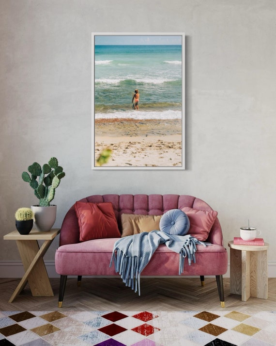 Fine Art Coastal Surf Print - Muted Coastal Wall Decor, Baja California, Mexico, Aerial Beach Photography Print, Gil Stunner