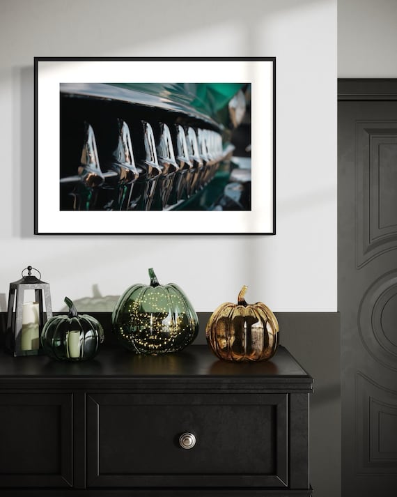 Fine Art Print - Buick Super Eight Grill Print, Classic Car Wall Art, Automotive Photography Poster, Man Cave Decor, Retro Chrome Car Art