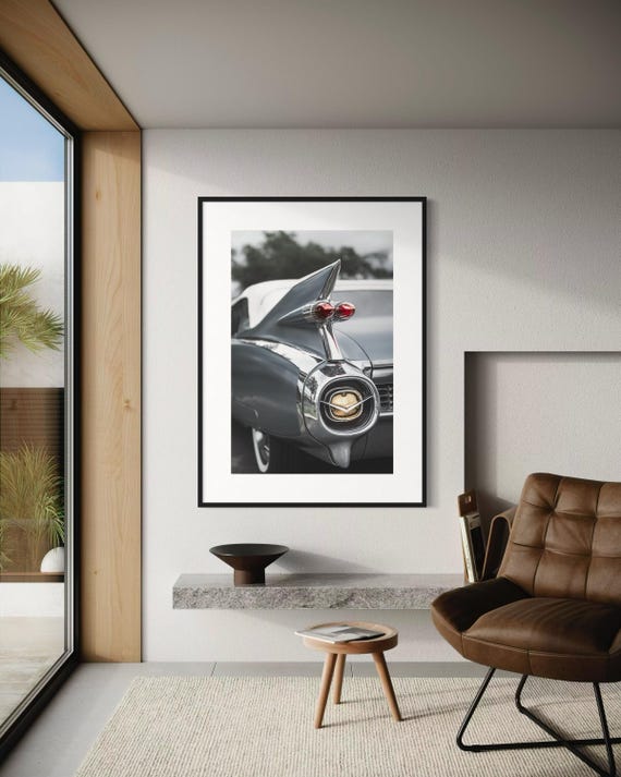 Fine Art Print - Cadillac Coupe de Ville Tailfin Elegance – Vintage Americana Automotive Wall Art for Classic Car Enthusiasts Wall Decor