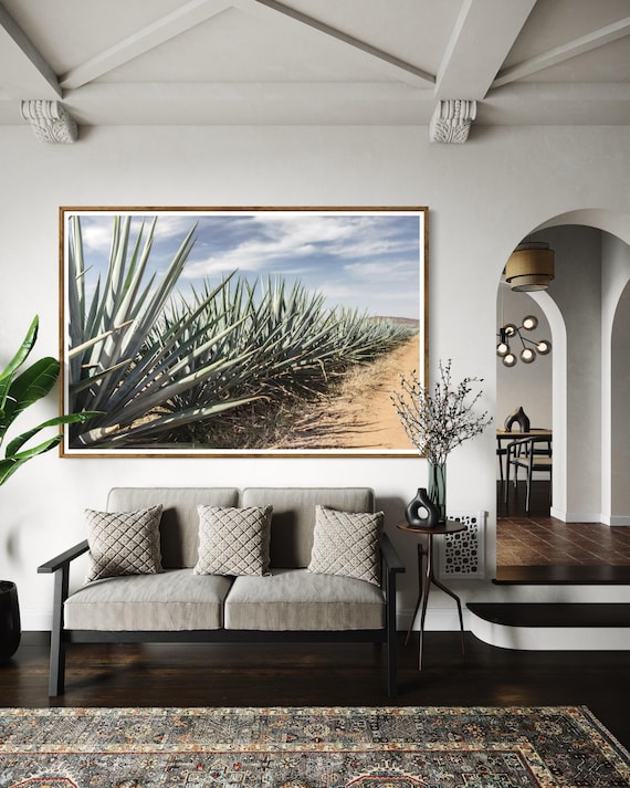 Fine Art Print - Mexico Blue Agave Field, Jalisco, Wall Art, Tequila Bar Decor, Mexican Landscape, Art Deco, Travel, Photography Gil Stunner