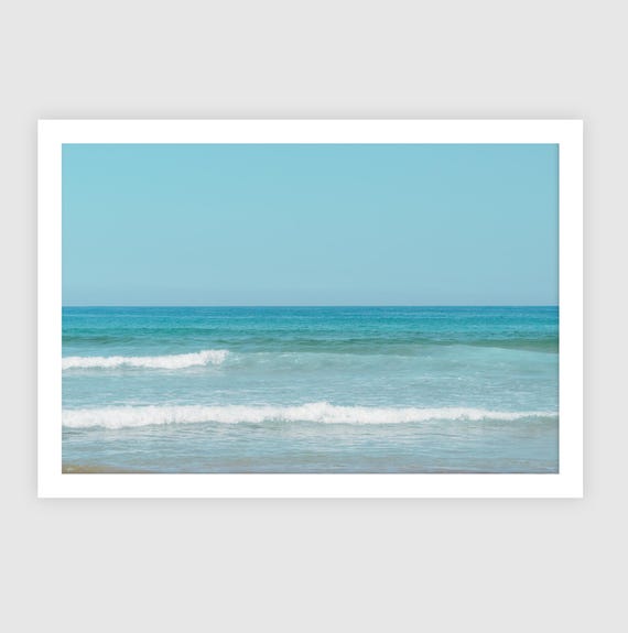 Fine Art Print - Ocean Horizon Coastal Wall Art Decor, Minimalist Beach Photography, Coastal Chic, Coastal Boho Decor, Minimalist Gift Ideas