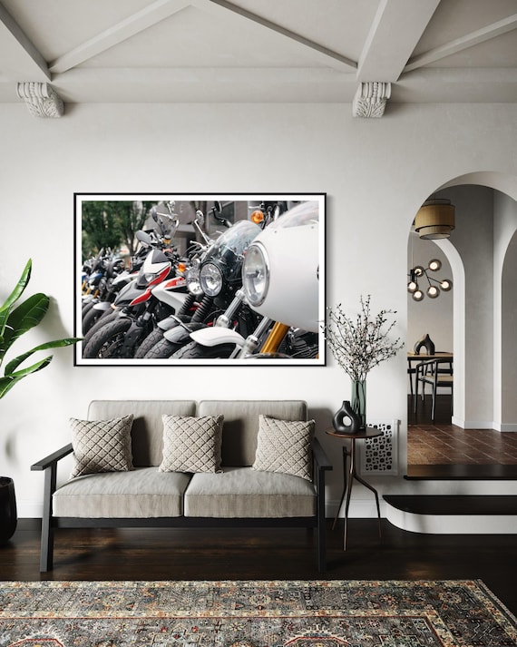 Fine Art Print - Vintage Cafe Racer Motorcycle Ducati, Royal Enfield, Triumph Wall Art, Distinguished Gentlemen Decor, Custom Gift for him