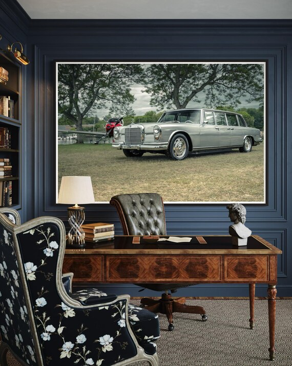 Fine Art Print - Mercedes 600 Pullman Vintage Car Wall Art, Luxury Classic Auto Print, Gift for Him, Retro Poster, Vintage Decor, gift ideas