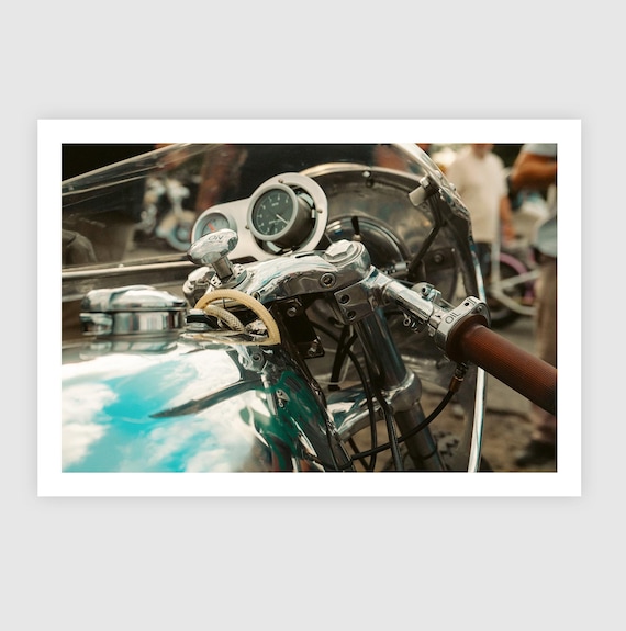 Fine Art Print - Vintage Norton Motorcycle, Cafe Racer Poster, Vintage Biker Wall Art, garage, Man cave, Industrial Decor print, gift ideas