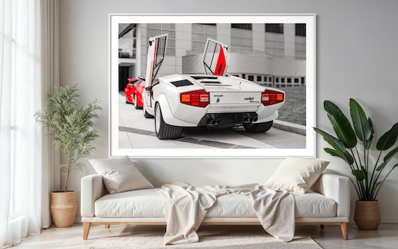 Fine Art Print - Lamborghini Countach Rear Photo, Classic Car Photo, Wall Art, Gil Stunner, Bedroom Decor, Man Cave, Gift Poster, Vintage