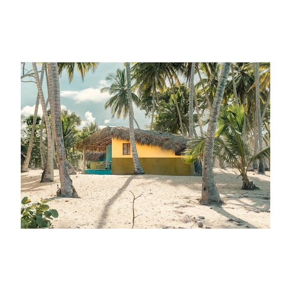 Fine Art Print - Tropical Beach Wall Art - Palm Tree Coastal Paradise Trendy Wall Art - Beach House Decor, Housewarming Gift, Surf Island