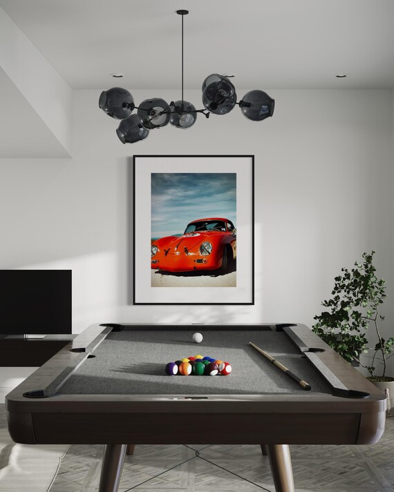 Vinatge Wall Art Car Print for Apartment Decor - Classic Porsche 356B Carrera GT Dimensional Wall Art - Custom Wall Art for Wall Decor