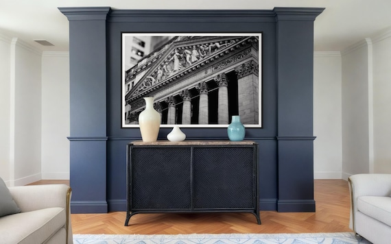 Fine Art Print - New York Stock Exchange Wall Art, Wall Street, NYC Decor, Financial District FiDI, Black and White, Monochrome,Tribeca gift