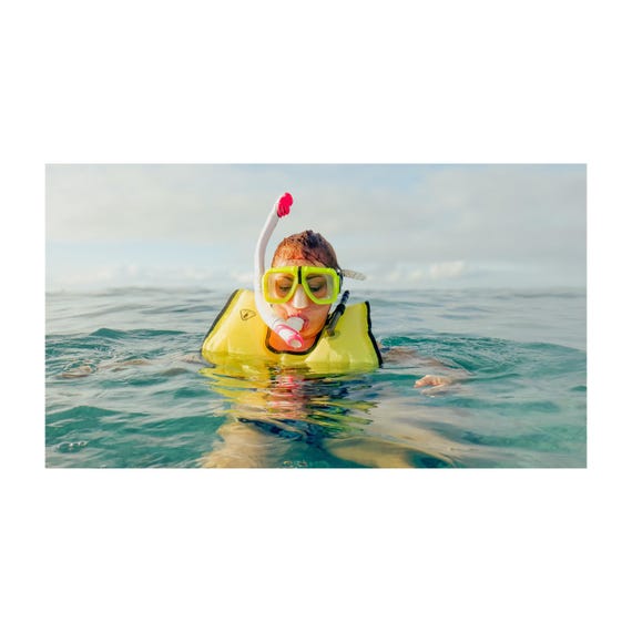 Snorkeling Fine Art Print: Humorous Coastal Wall Decor