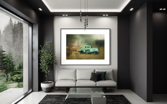 Fine Art Print - Hotrod Car Wall Art, Dreamy Decor, Retro Automotive Photography, Classic Racing Scene Decor, TROG Timeless Car Poster