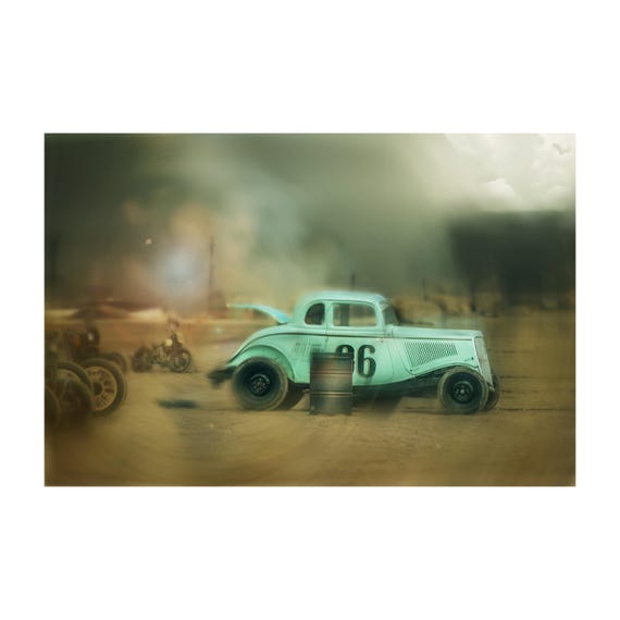 Fine Art Print - Hotrod Car Wall Art, Dreamy Decor, Retro Automotive Photography, Classic Racing Scene Decor, TROG Timeless Car Poster