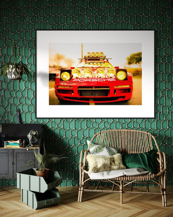 Fine Art Print - Red Rothmans 944 Porsche Rally Wall Art – Vintage Racing Car Poster – Fine Art – Garage Decor, Gift for Car Enthusiasts