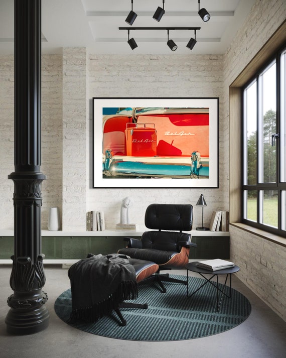 Fine Art Print - Vintage Chevrolet Bel Air Trunk Wall Art, Americana Decor, Pin-up Car Lovers Poster Print, man cave, office, garage, gift