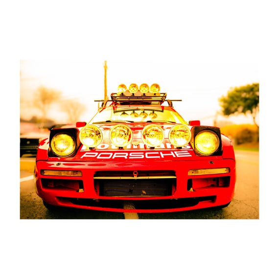 Fine Art Print - Red Rothmans 944 Porsche Rally Wall Art – Vintage Racing Car Poster – Fine Art – Garage Decor, Gift for Car Enthusiasts