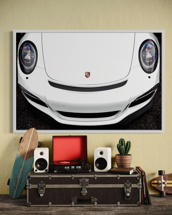 Fine Art Print - White Porsche 911 (992) Wall Art, White, Car Decor, Porsche Gift | 911 Turbo, Collector Gift, Office, man Cave, Garage
