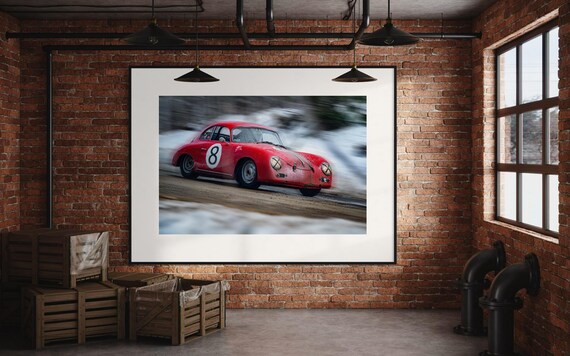 Fine Art Print - High Speed Porsche 356 - Cinematic Rally Wall Art Print – Vintage Racing Photography