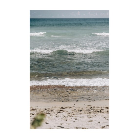 Fine Art Print - Minimalist ocean waves, coastal beach wall art for serene neutral home decor, calming sea photography for modern spaces