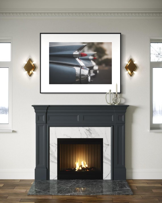 1959 Cadillac Coupe de Ville Tailfin Elegance – Retro Automotive Art Print for Classic Car Enthusiasts, Iconic Vintage Design Wall Decor
