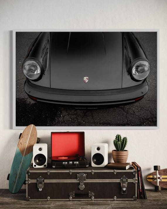 Fine Art print, Black Porsche 911 Wall Art, Sports Car Decor, Porsche Collector Gift, Carrera, Garage Decor, 1/4 Bundle Discount