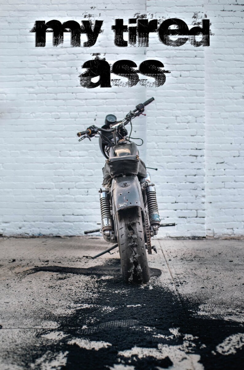 Motorcycle Tire Burnout Fine Art Print: Customizable Biker Garage Decor ...