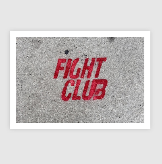 Fine Art Print -  Fight Club Graffiti Wall Art , Pop Culture Decor