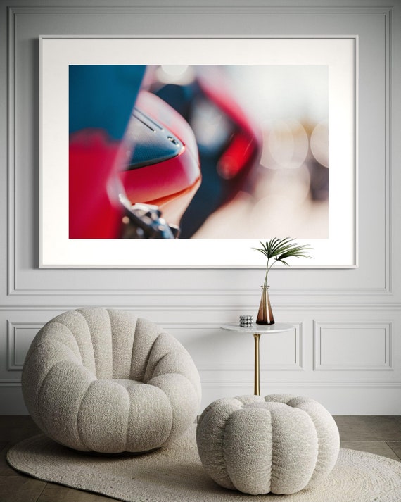 Fine Art Print - Ducati Panigale Abstract Wall Art – Artistic Italian Motorcycle Print, Modern Minimalist Art for office, garage, home decor